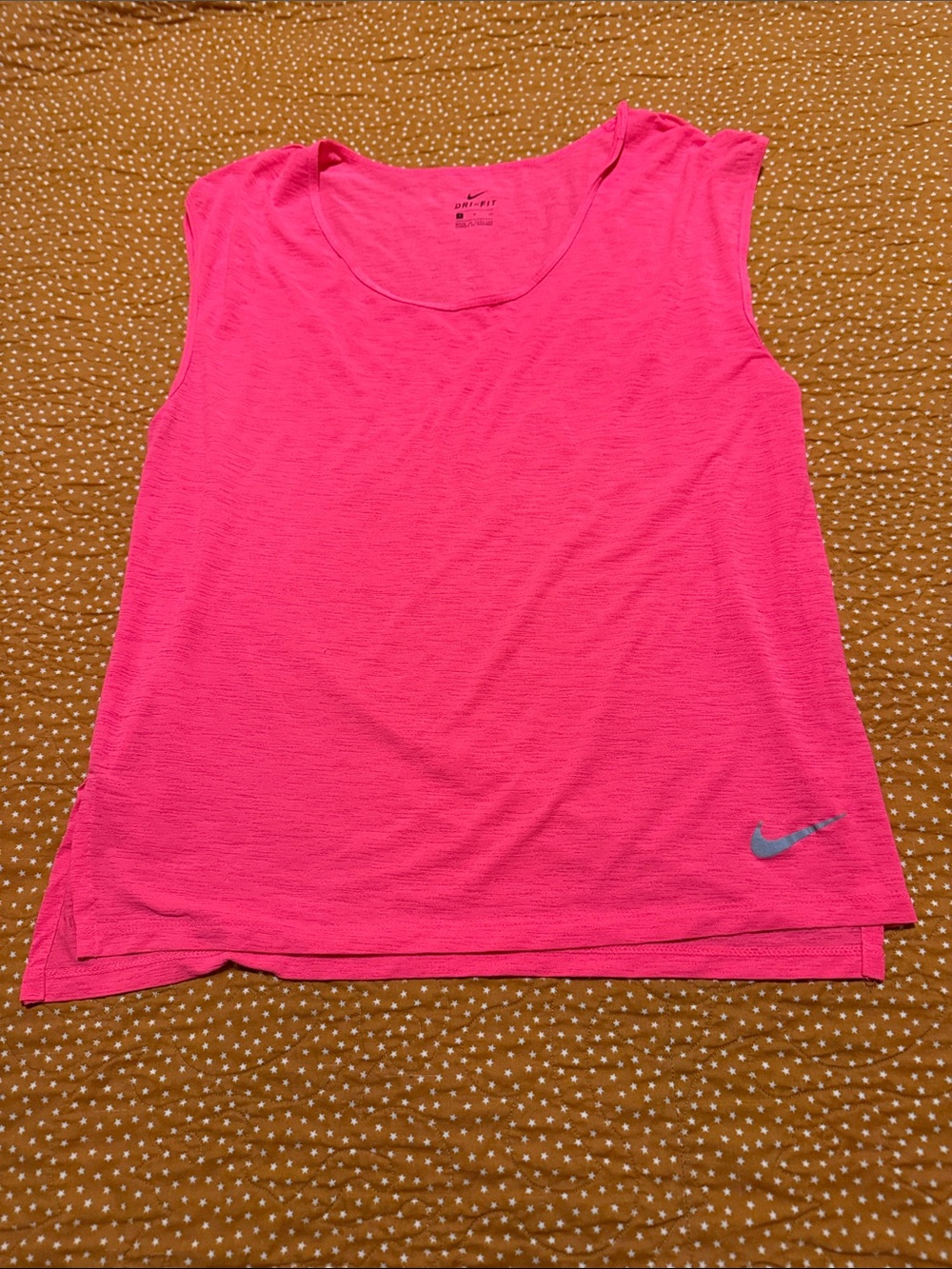 Nike Bright Pink Athletic Tank Top with Reflective Swoosh - Picture 1 of 5